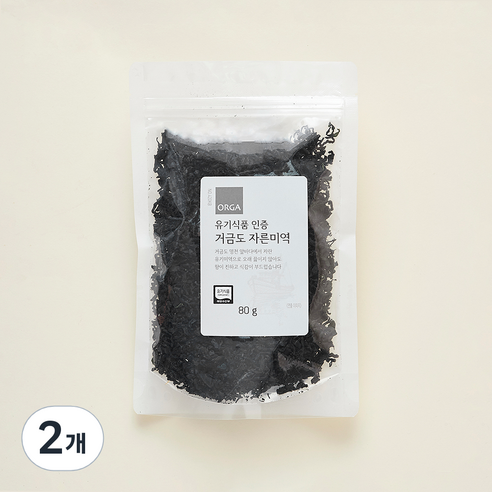 올가홀푸드 유기식품 인증 거금도 자른미역, 2개, 80g
