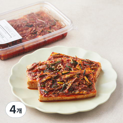 식탁위의사계 달래장 두부조림, 300g, 4개