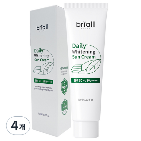브리올옴므 데일리 화이트닝 선크림 SPF 50+ PA++++, 50ml, 4개