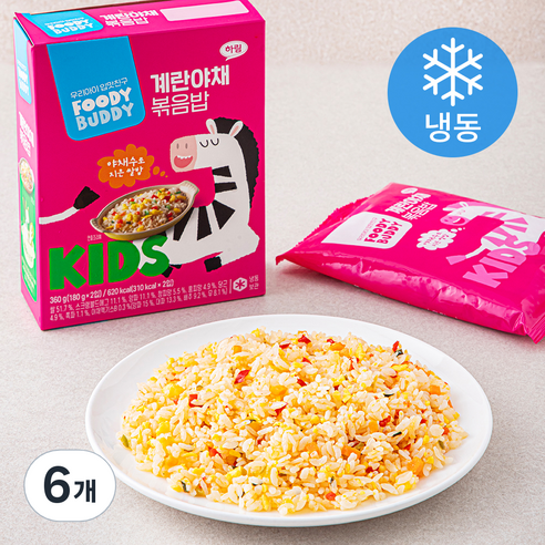 푸디버디 계란야채 볶음밥 2입 (냉동), 360g, 6개