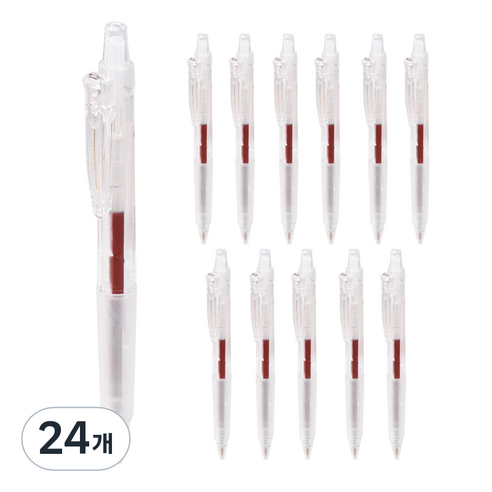 단순생활 잉크젤펜 0.5mm, 레드, 24개