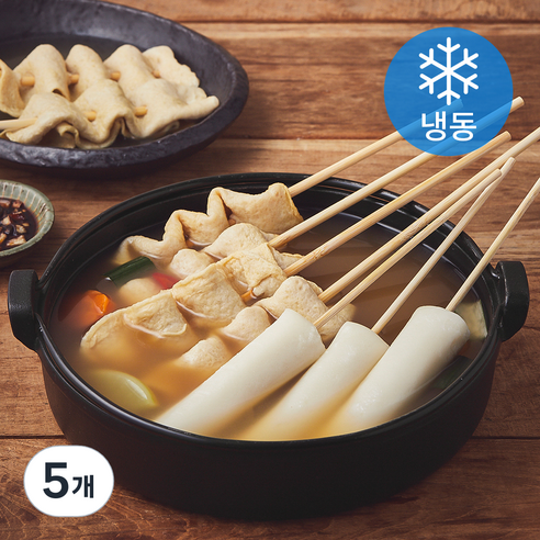고래주방 물떡 & 꼬치어묵 (냉동), 448g, 5개