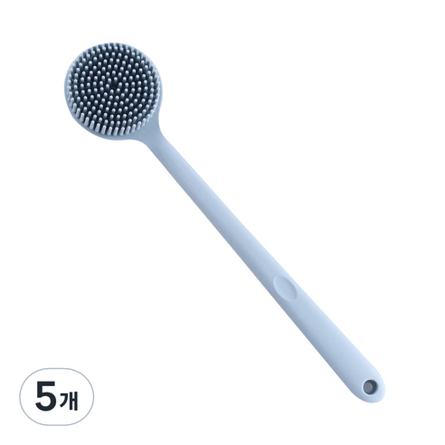 에이블 듀오 샤워 실리콘 브러쉬, 블루, 5개, 1개입