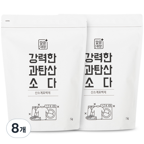 깔끔대장 과탄산소다 리필, 1kg, 8개