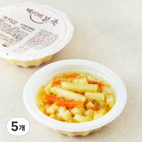 베이비본죽 감자채 카레볶음, 100g, 5개