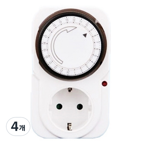 일레콘 24시간 콘센트 타이머 1구 TS-MD3, 7.5cm, 4개