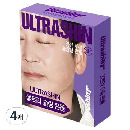 울트라씬 신동엽 울트라슬림 일반형 콘돔, 3개입, 4개