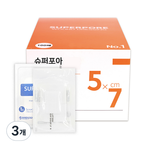 밴드골드 슈퍼포아 상처 드레싱 밴드, 100개입, 3개