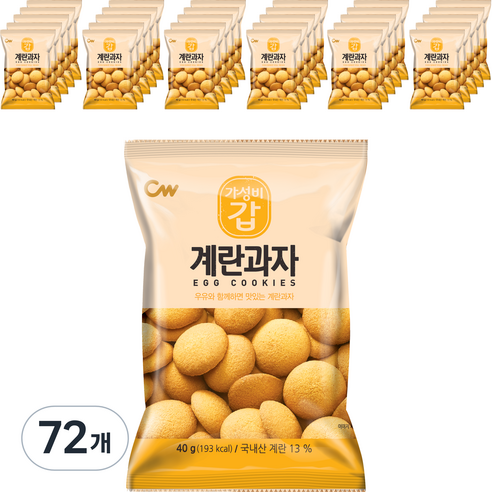 청우식품 계란과자, 40g, 72개