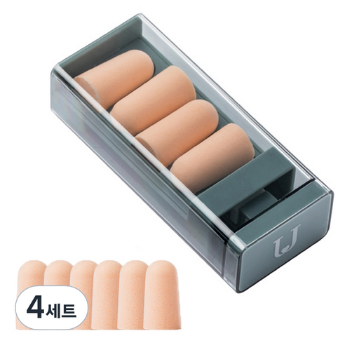 조인메이드 비행기 기압용 수면 귀마개, 4세트