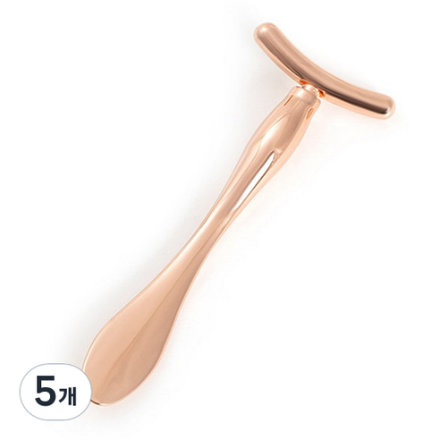T라인 페이스 스푼 3.5 x 9.5 cm, 로즈골드, 5개