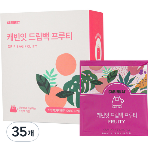 캐빈잇 드립백 원두 커피 프루티, 12g, 7개입, 5개