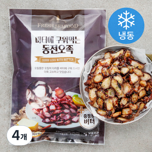 청해명가 버터에 구워먹는 동전오족 (냉동), 210g, 4개