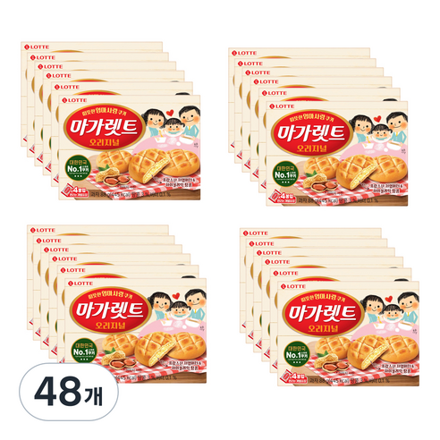 마가렛트 롯데제과 오리지널 4p, 88g, 48개