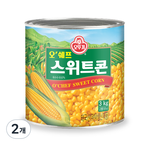 오뚜기 오쉐프 스위트콘, 3kg, 2개