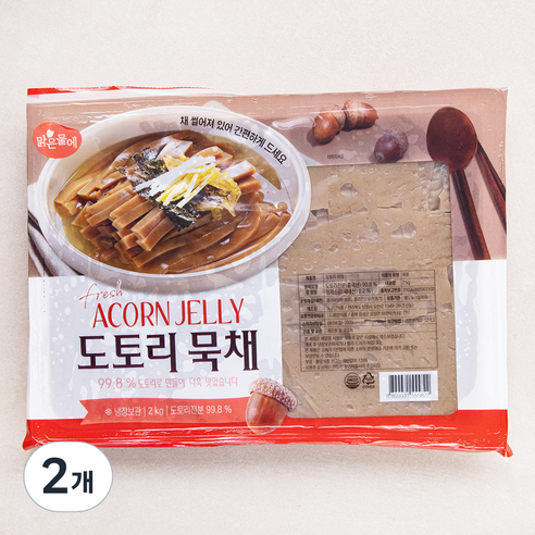 맑은물에 도토리묵채, 2kg, 1개입, 2개