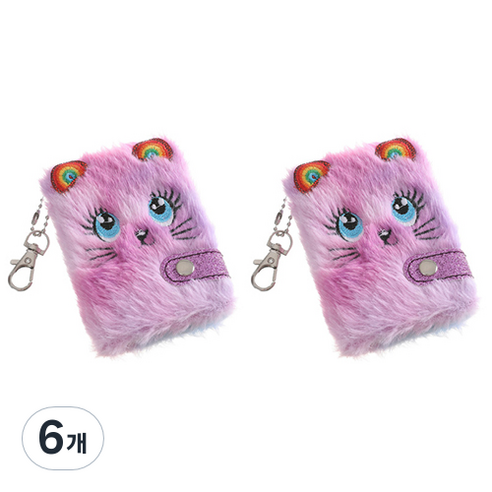 포실포실 털 찐 고양이 미니 노트 수첩, 03, 6개