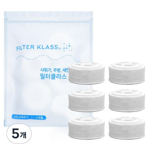 필터클래스 아토젯 프리미엄 세면대 호환 1년세트 6p, 5개, 무향