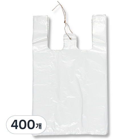 애니돌 손잡이 마트 비닐봉투 유백, 36L, 400개
