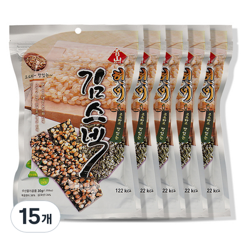 청산에 김스낵 현미, 30g, 15개