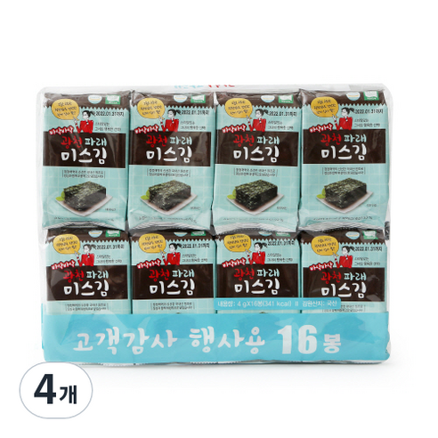 광천 파래 미스김 16p, 64g, 4개