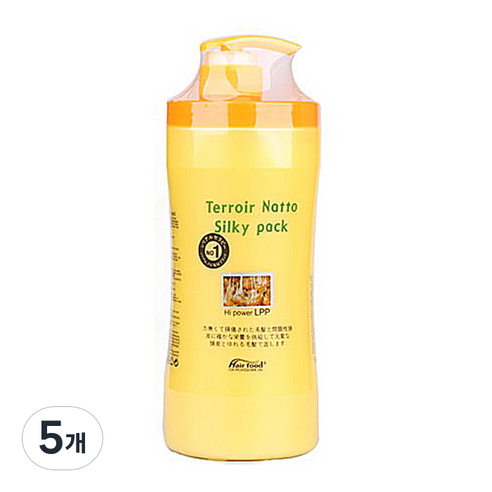 헤어푸드 떼루아 낫또 실키 헤어팩, 1L, 5개