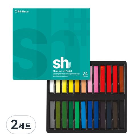 신한화구 sh 채색용 파스텔 세트, 2세트, 24색