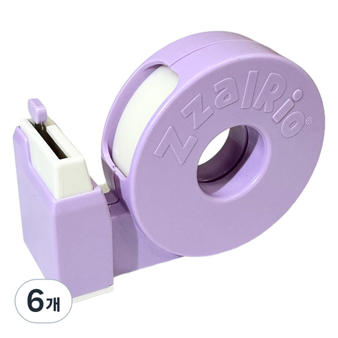 잘잘리오 아동용 안전 휴대용 테이프 디스펜서, 라벤더 퍼플, 6개