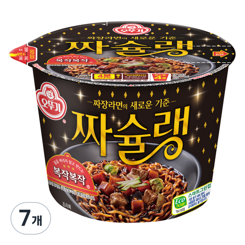 오뚜기 짜슐랭 용기 라면 125g, 7개