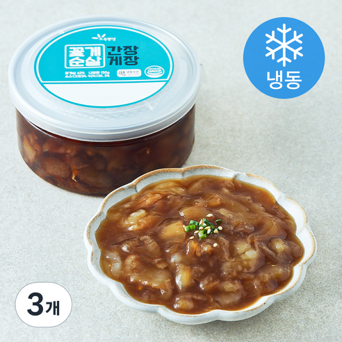 초록햇살 꽃게순살 간장게장 (냉동), 150g, 3개