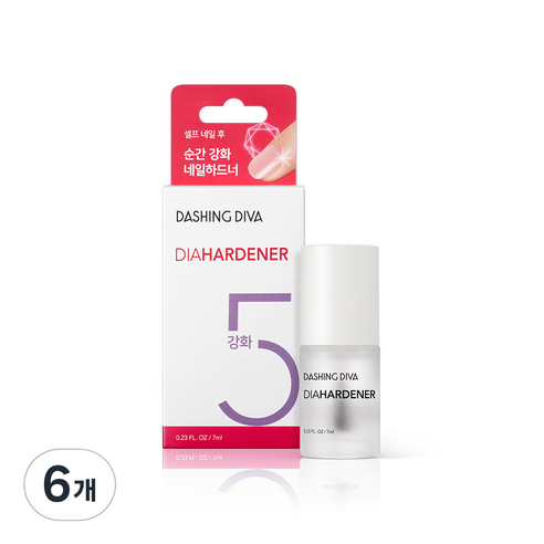 데싱디바 다이아 하드너 손톱 강화, 7ml, 6개