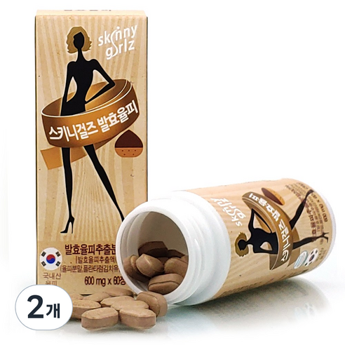 스키니걸즈 발효율피 36g, 2개, 60정, 60정