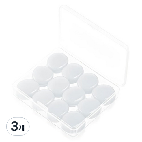 리빙헤븐 소음차단 자유자재 실리콘 수면 귀마개 ED-05 화이트, 3개, 12개입