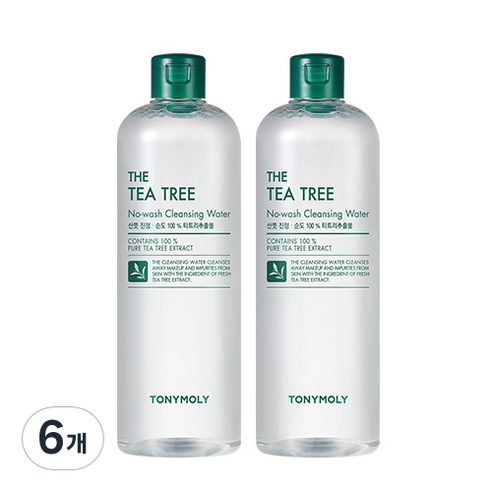 토니모리 노워시 티트리 클렌징 워터, 500ml, 6개