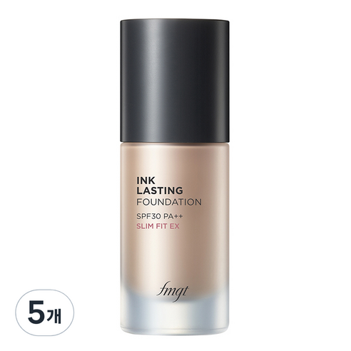 더페이스샵 잉크래스팅 파운데이션 슬림핏 이엑스 30ml, V103 화사한 크림 베이지, 5개