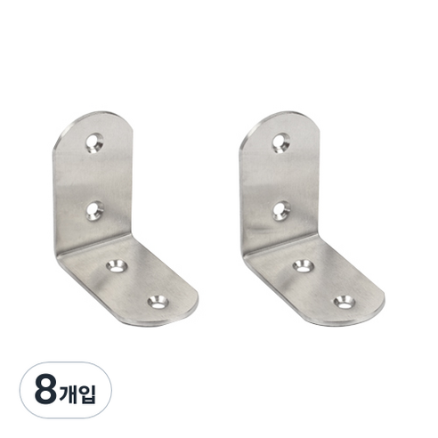 선반나라 스텐둥근꺽쇠 중 65 x 65 mm, 8개입