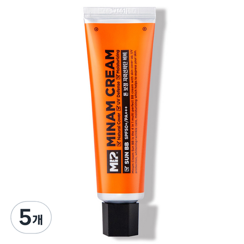 미프 미남크림 썬 비비 남성용 비비크림 SPF50+ PA+++ 50ml, 5개