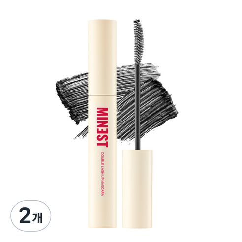 미네스트 더블 래쉬 업 마스카라 7.5g, 01 BLACK, 2개