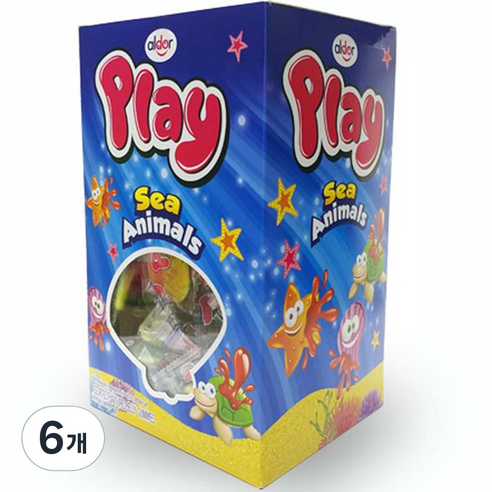 알도르 플레이 씨애니멀 젤리 100개입, 700g, 6개