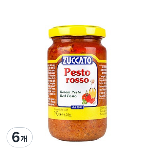 주카토 레드페스토 소스, 190g, 6개