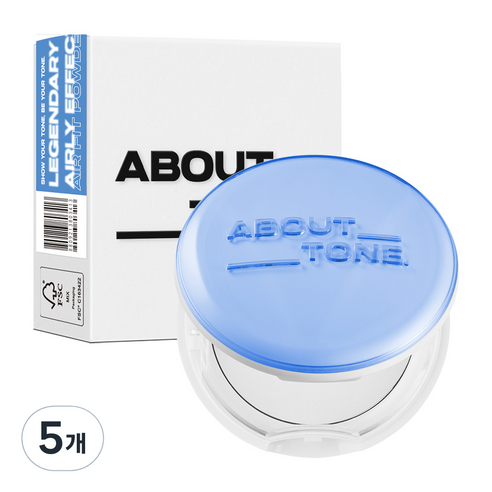 어바웃톤 에어 핏 파우더 팩트 8g, 화이트, 5개