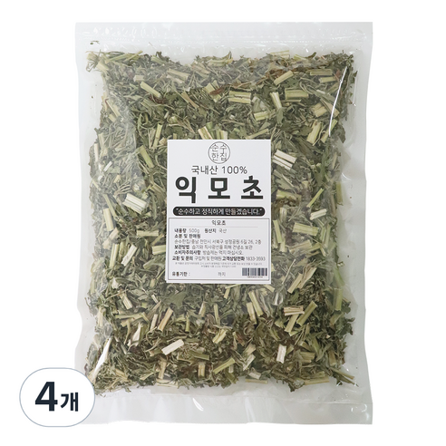 순수한집 국내산 익모초, 500g, 4개