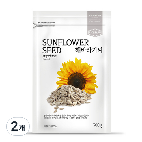 리치팜너트 해바라기씨, 300g, 2개