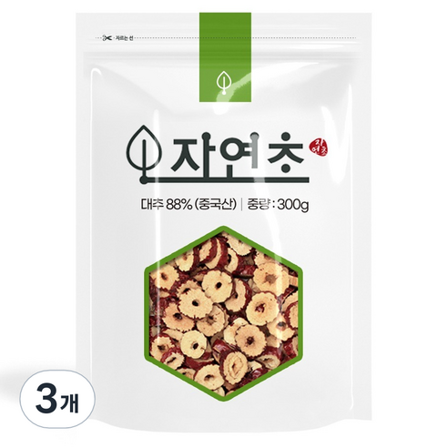 간식용 말린 대추 슬라이스 칩, 3개, 300g