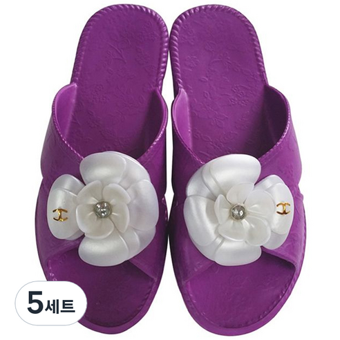EVA 플라워 거실화, 퍼플, 5세트