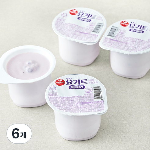 서울우유 요거트 블루베리 4개입, 340g, 6개