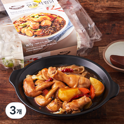 노키친 당면가득 안동식찜닭 밀키트, 1.677kg, 3개