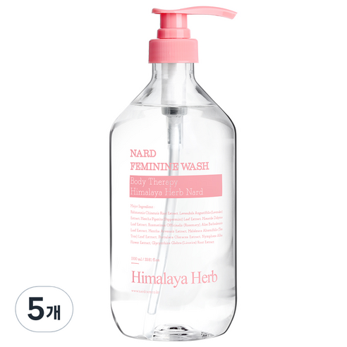 부케가르니 나드 여성청결제, 1000ml, 5개
