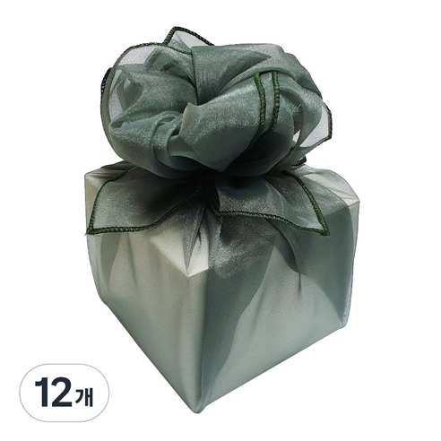 봄91 TS-870 크리스탈 보자기 45 x 45 cm, 카키, 12개