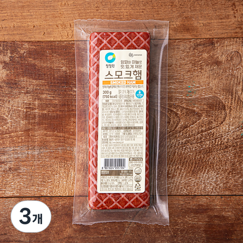 청정원 양파 마늘 스모크햄, 300g, 3개